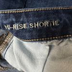 American Eagle  SZ 4 Hi-Rise Shortie Jean Shorts Cuffed Stretch Zip-Fly Whiskered Photo 5