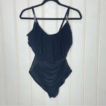 MagicSuit Solid Isabel Tummy Control Ruffle Front One Piece Swimsuit 190 Black Size 10 Photo 3