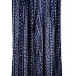 Sadie & Sage Pants Wide Leg Pants Navy Cream Small Lined Belted Boho New Blue Photo 0
