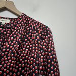 L'Agence  Womens Bardot Black Red Polka Dot 100% Silk Blouse Sz S Office Academia Photo 1