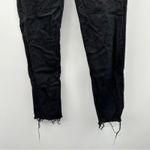 Denim Forum The Lola High Rise Skinny Crop Raw Hem Jeans Size 29 Black Photo 2
