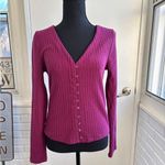 Maeve  by Anthropologie Meryl Button Front Ribbed Cardigan‎ medium holiday Photo 2