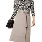 Karen Millen Faux Wrap Skirt belted Carpenter Cargo Utility Womens SIZE 6 Photo 0