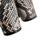 Bamboo  Vitality Snakeskin Ankle Boots Booties Black Gray 6.5 Chunky Animal Print Photo 6
