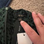 NWT afrm leopard green peasant blouse L Size L Photo 5