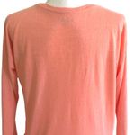 Loft Top Sweater Top Peach Coral Ruffled Long Sleeve Lightweight Cropped Small Photo 5