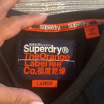 Superdry  Black Embroidered Logo Tee Womens Large EUC #4558 Photo 4