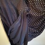 Loft Ann Taylor  Black and White Fitted, Ruched Dress, size SP Photo 10