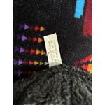 Sports Black Basketweave Knit Beanie Sherpa Lined Logo Warm Photo 6