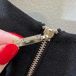 Karl Lagerfeld  black cold shoulder cropped jumpsuit exposed gold zipper size 2 Photo 9