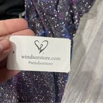 Windsor  Navy Blue, Purple, Silver Glitter Spaghetti Strap Dress; Small Women’s Photo 7