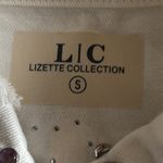 Lisette collection White Denim Jacket with Graphic Patches Photo 1