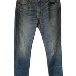 7 For All Mankind  Light Wash Skinny Straight Leg Jean Size 33 Photo 0