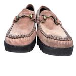 Sesto Meucci Women's Pink Suede Loafers with Metal Bit Casual Flats 8.5 N Photo 1