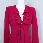 Anne Klein Red Ruffled Blazer Photo 0