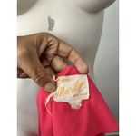 Vtg 70s Hot Pink Dress M Barbiecore Conservative belted ILGWU Church Formal Work Size M Photo 3