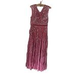 Mac Duggal  CAP SLEEVE EMBELLISHED EVENING GOWN size 8 Plum NEW $598 Photo 8