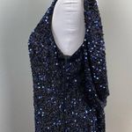 Mac Duggal Midnight Blue Cowl Back Boat Neck Sequined Evening Gown 12 $398 26331 Photo 11