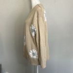 Tuckernuck Beige Floral Cotton Sweater Size Small Gray Photo 4