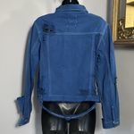 Vervet Medium Distressed Blue Jean Jacket Classic Crop Fit Photo 1