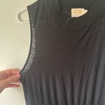Nation Ltd  Barrett Dress Black Midi Sleeveless Smocked Sheer Tiered High Neck Photo 8
