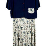 Studio C Floral Dress with Jacket White Size XL Photo 0