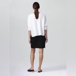 Eileen Fisher  Washable Flex Ponte Straight Skirt In Black Photo 3