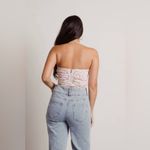 Tobi Pink Floral Ruched Corset Bustier Crop Top Photo 3