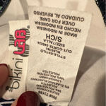 The Bikini Lab  High Rise Bikini with‎ Bandeau Top w/Smocking Pastel Paisley Print Sm Photo 4