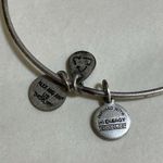 ALEX AND ANI 4 Monogramed "M" Bracelets Adjustable Bangle Stackable Silver Tone Photo 5