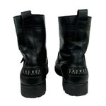 Ralph Lauren Lauren Zera Leather Lace Up Ankle Boots Black Buckle Womens Size 7B Photo 3