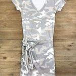 Monrow Urban Camo V Neck Dress with Tie Size XS Photo 3