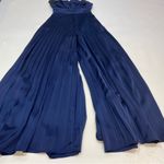 One33 Social Pleated Jumpsuit Size 0 Blue Photo 2