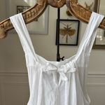 Haute Hippie Linen Blend Wide Leg Overall Jumpsuit Drawstring Neck White M Photo 6