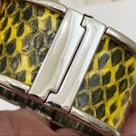 Ann Taylor  Yellow Snakeskin Silver-tone Bangle Photo 9