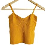 Madewell Orange Corset Crop Knit Sweater Tank Fresco Size Small Photo 4