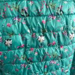 OODJI Floral Green Lightweight Puffer Jacket Coat Size 44/ US Small Photo 8
