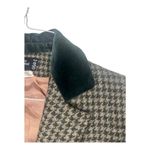 Vintage Irish Wool Blazer with Suede Collar Houndstooth Green Size L Photo 3