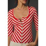 Maeve Anthropologie Front-Zip Scoop-Neck Top-NWT Photo 3