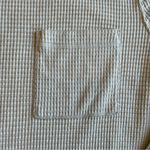 Gilly Hicks  Long Sleeve Top Waffle Knit Crew Neck Small Neutral T-shirt EUC Photo 2