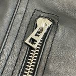 Zadig & Voltaire  Cafe Racer Moto Leather Jacket Black Wolf Size Small Unisex Photo 3