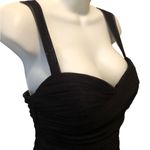 AMSALE Mermaid Tulle Bodycon Maxi Formal Dress 10 Padded Push~Up Bust Wedding Black Photo 3