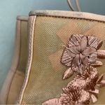 Gianni Bini Blush Pink Embroidered Zip Lace Up Heeled Booties Size 8.5 Photo 9