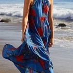 Anthropologie Ro's Garden Valley Halter Cover-Up Maxi Dress Photo 7