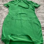 Missky green hoodie kangaroo pocket cotton sweatshirt dress, size L athleisure Size L Photo 9
