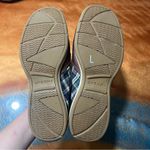 Sperry Top Sided Intrepid Dark Brown Leather and Blue Plaid Shoes size 8 Photo 1