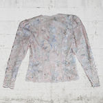 American Vintage 80s Vintage Pastel Pink Floral Lace Embellished Romantic Blazer Jacket Size 8 Photo 9