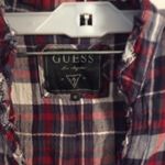 Guess Medium M plaid 3/4 sleeve 1981 shirt womens top Photo 3