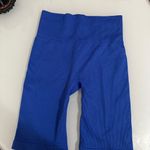 90 Degree By Reflex Women's Royal Blue Ribbed Bike Shorts Photo 2