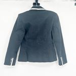 EXPRESS Womens Dark Academia Preppy Black White Trim Career Blazer Jacket Size 6 Photo 6